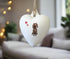 Cocker (Working) Liver Ceramic Heart Bauble